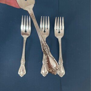 Oneida Kennett Square Set 4 Salad Dessert Forks HH Distinction Deluxe Stainless